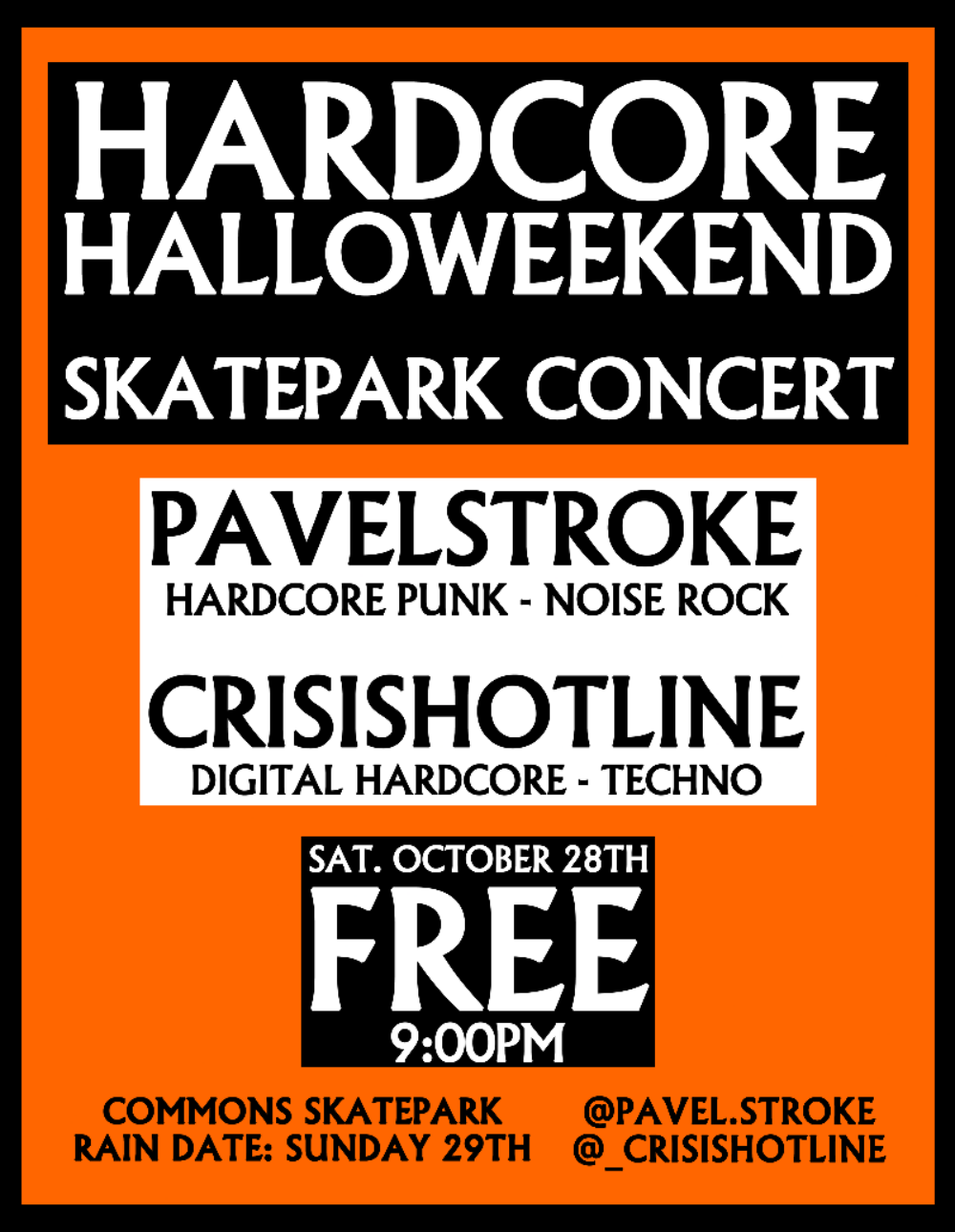 Hardcore Halloweekend Skatepark Concert image