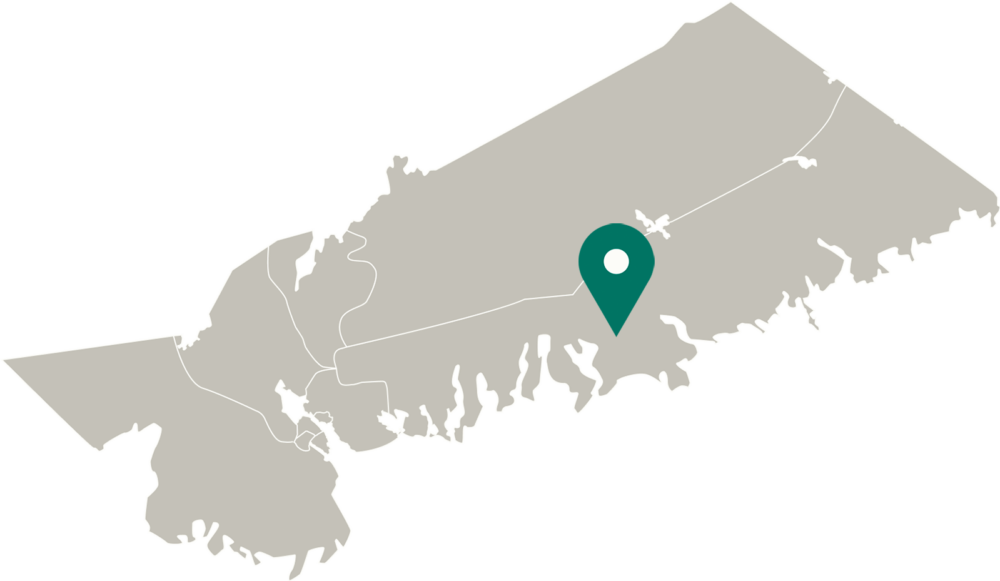 Map with points outlining the itinerary