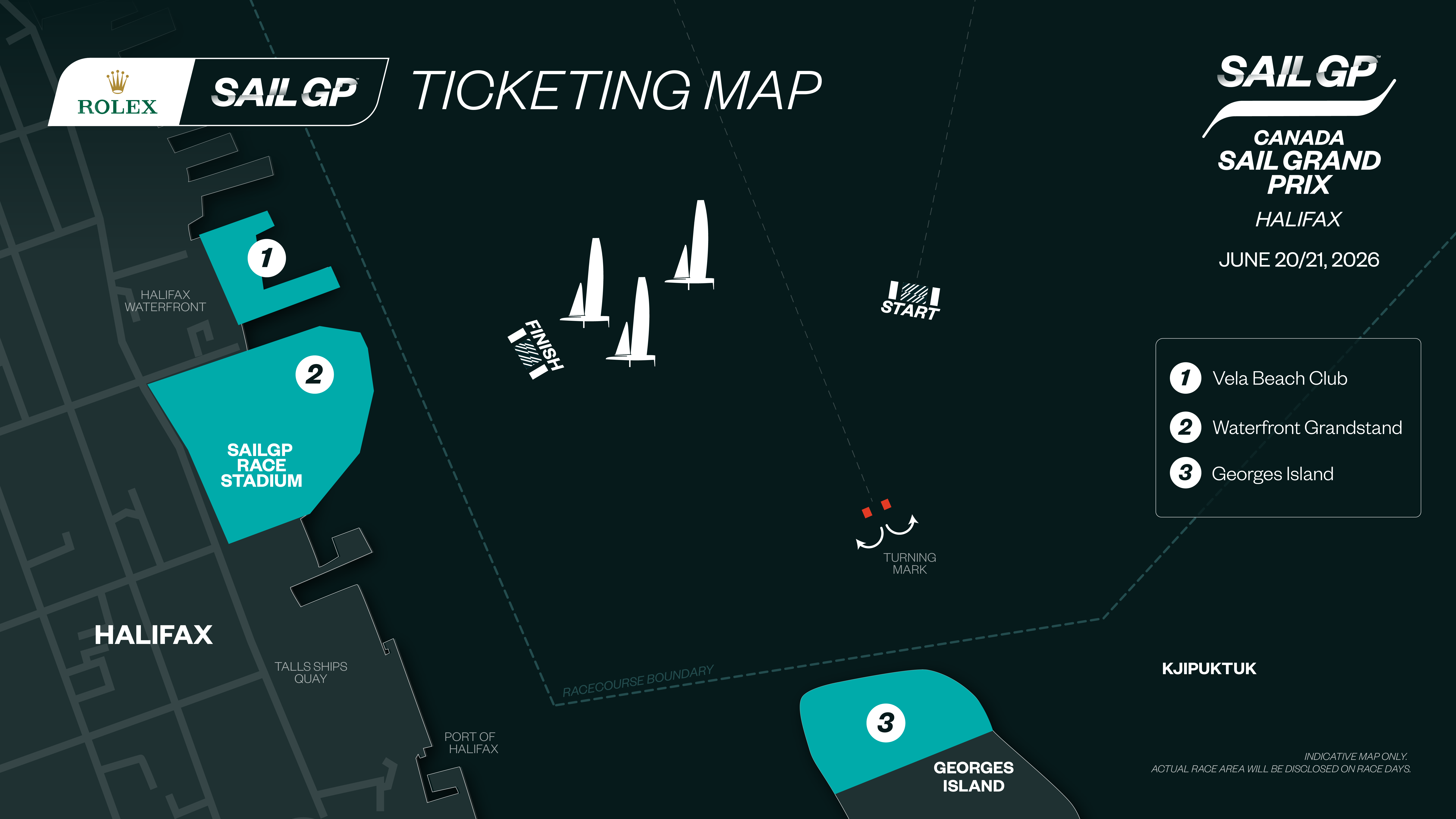 Ticketing Map for SailGP