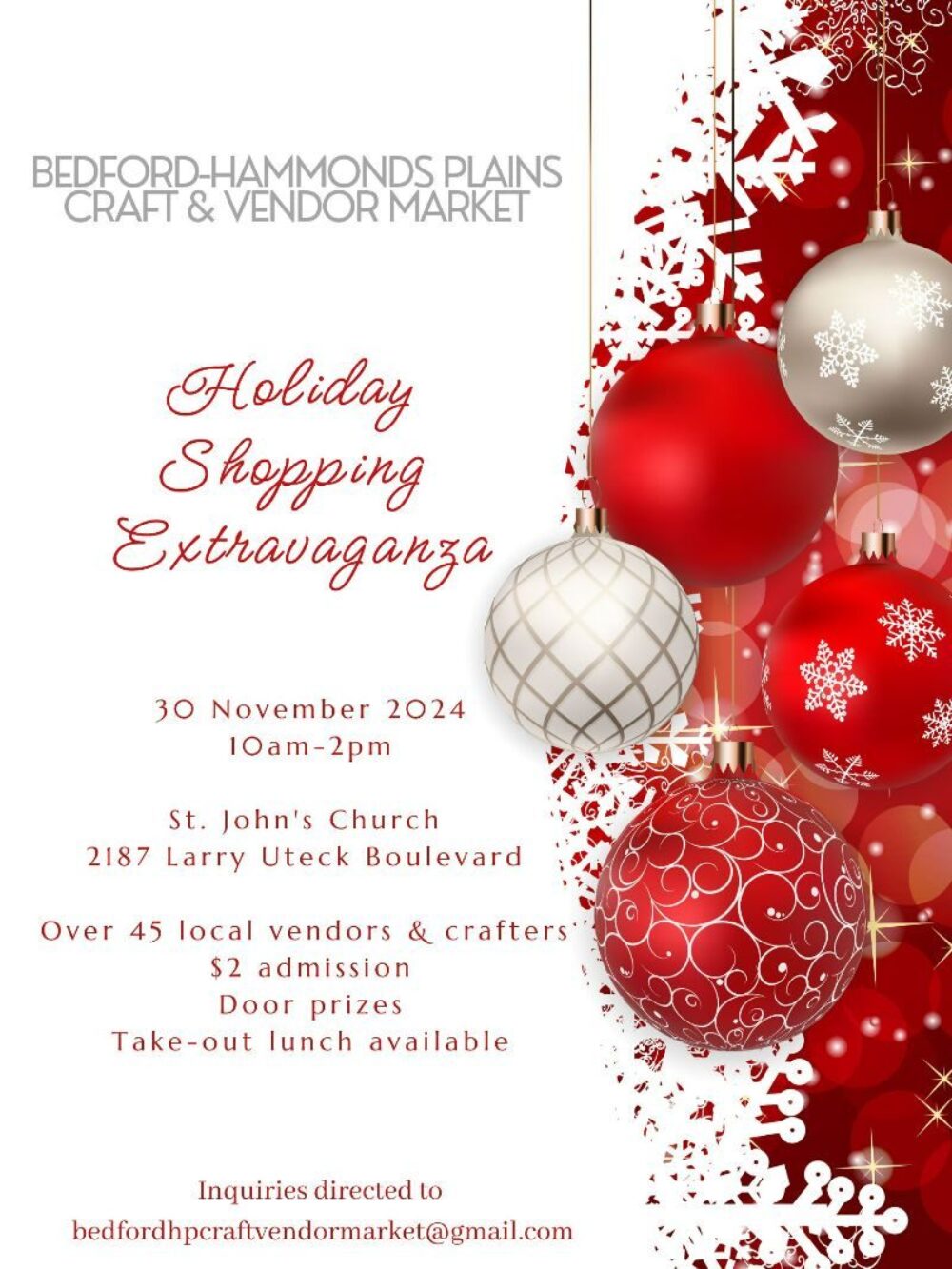 Holiday Shopping Extravaganza Bedford-Hammonds Plains Craft & Vendor Market image