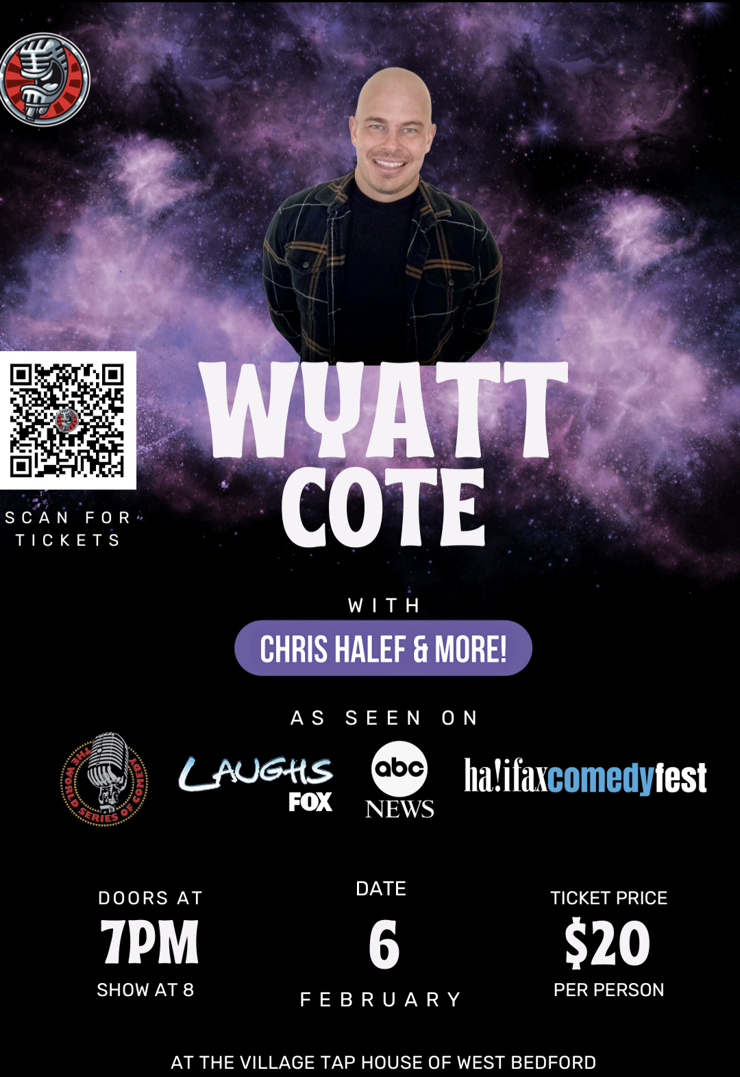 The Comedy Stand Presents Wyatt Cote Discover Halifax