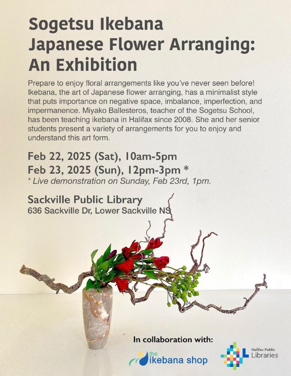 Ikebana Exhibition at the Sackville Public Library image