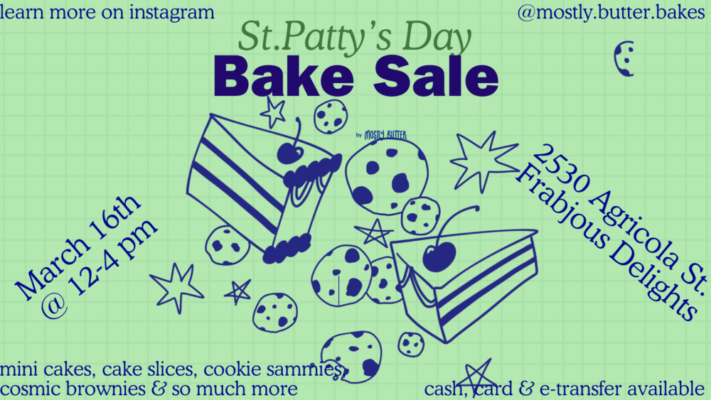 Mostly Butter Bakes St. Patty's Day Bake Sale image