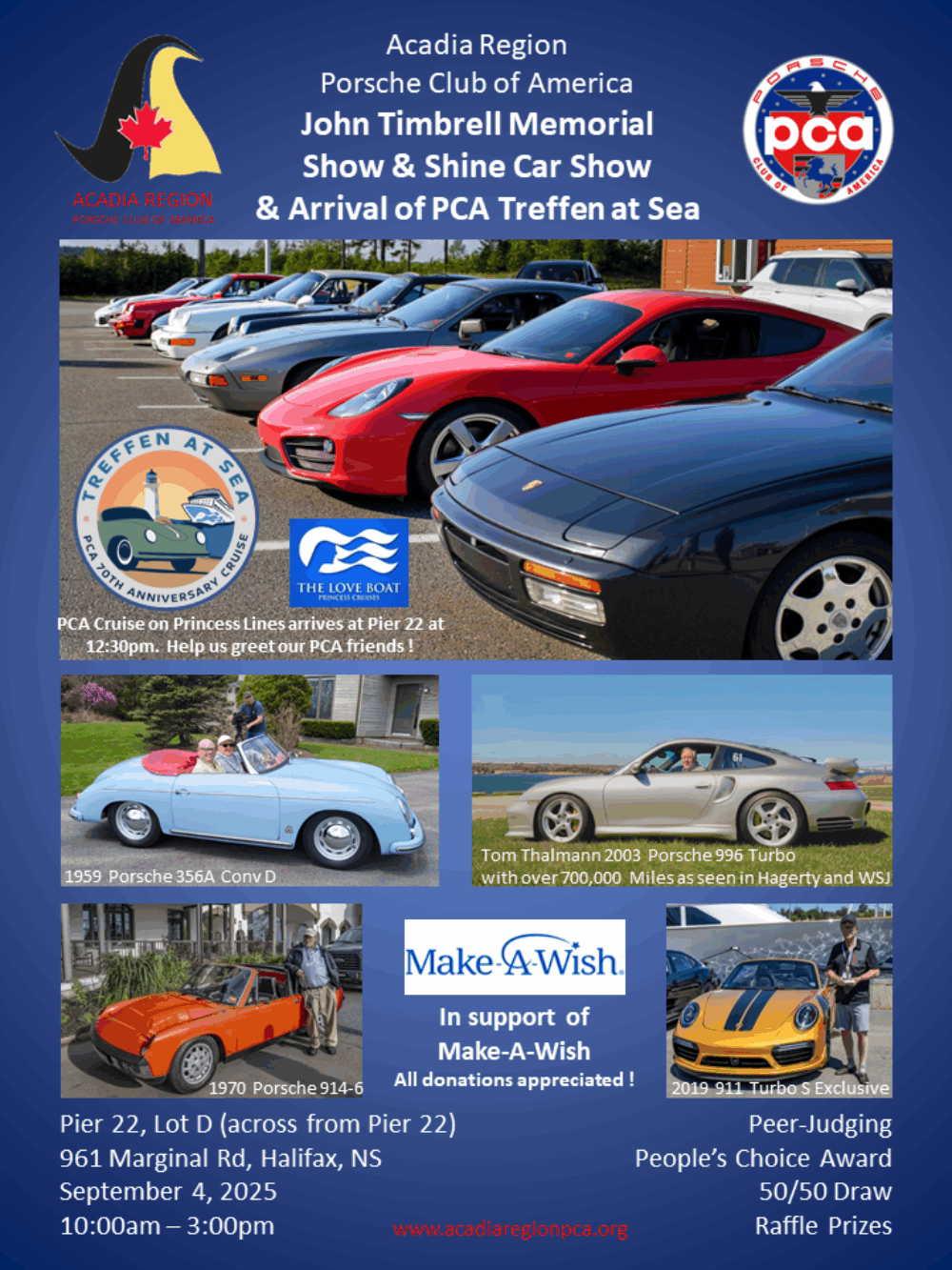 Acadia Region Porsche Club Car Show in Support of Make-A-Wish image