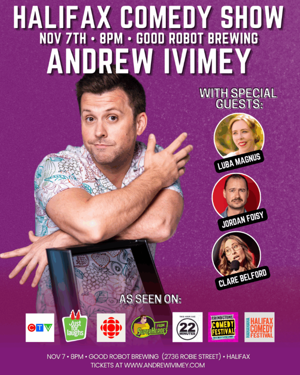 HALIFAX COMEDY SHOW - ANDREW IVIMEY & SPECIAL GUESTS image