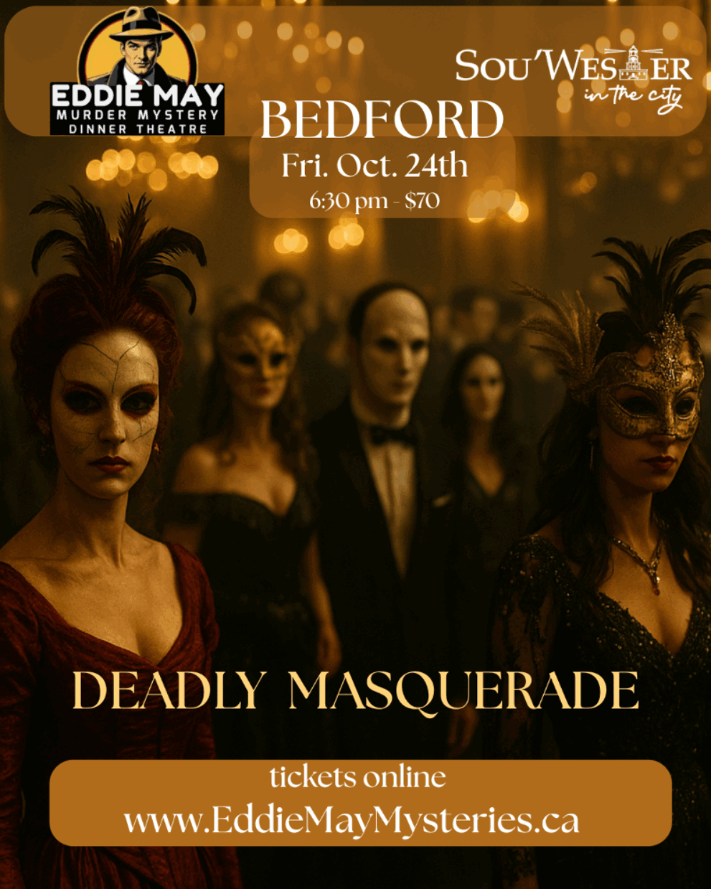 Eddie May Murder Mystery Dinner Theatre presents: DEADLY MASQUERADE image