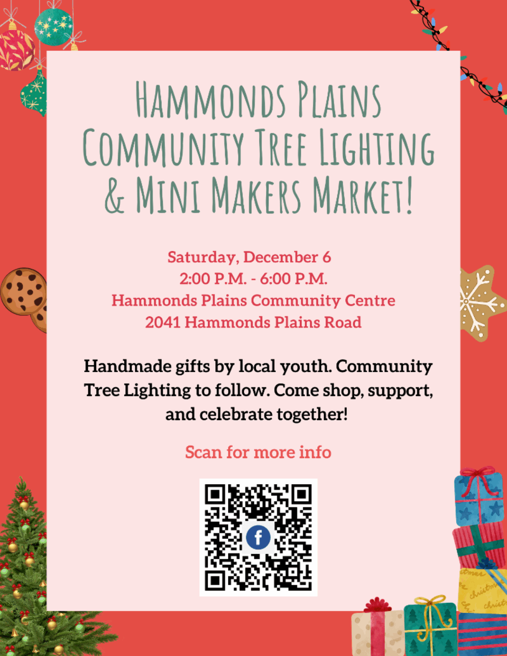 Hammonds Plains Holiday Tree Lighting & Mini Makers Market image