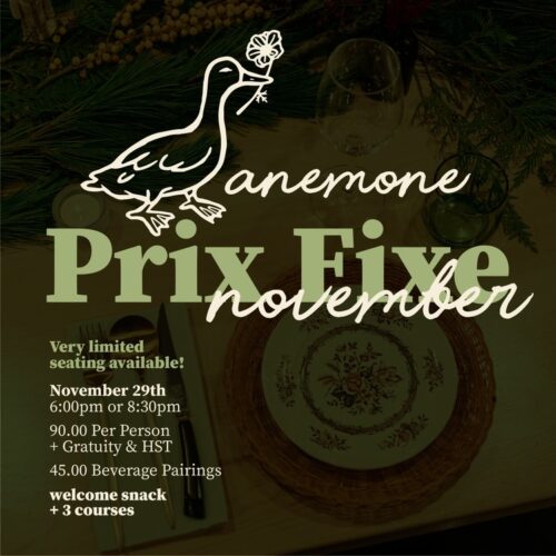 Anemone November Prix Fixe image