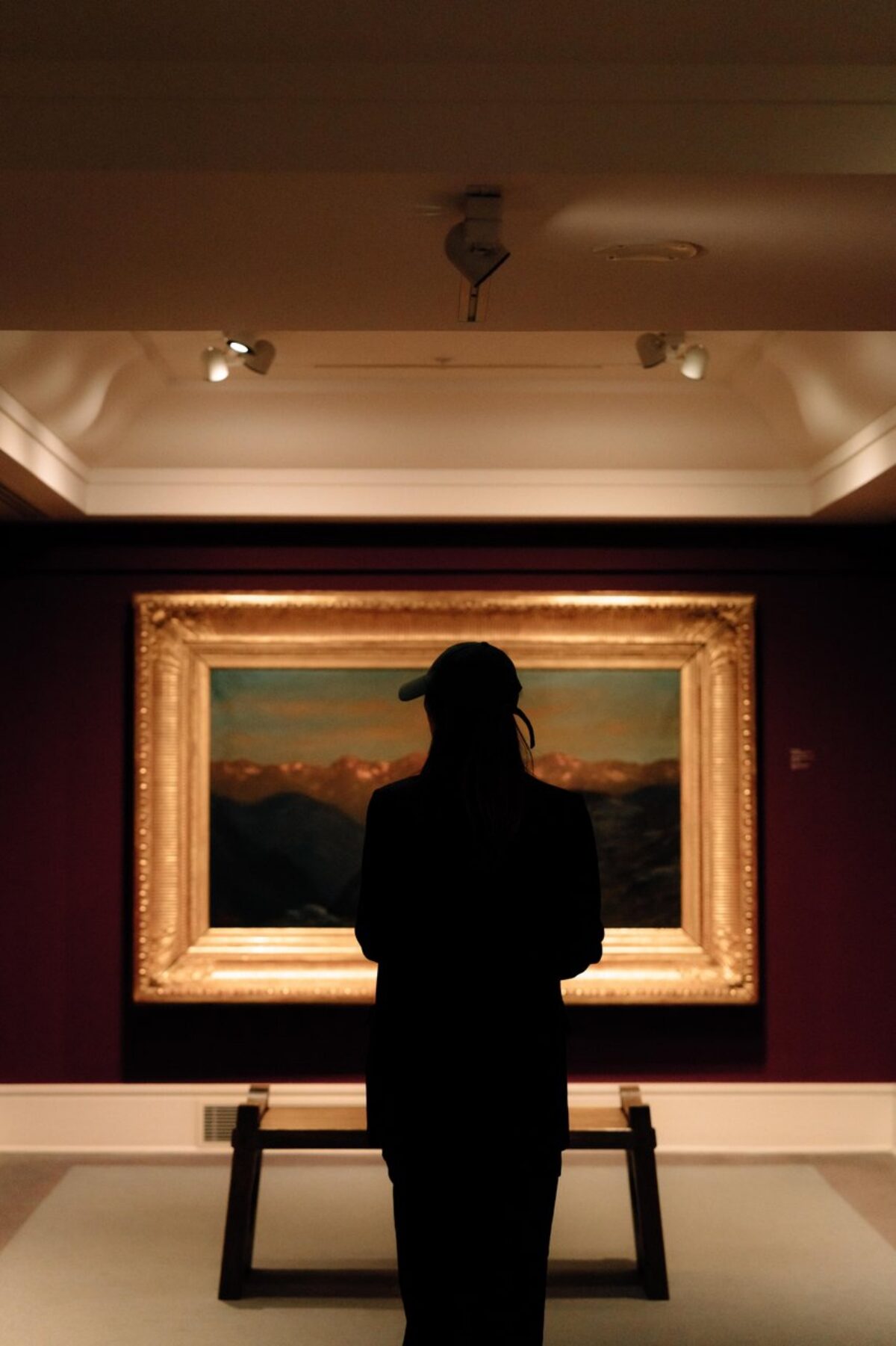 Visitor viewing artwork at the Art Gallery of Nova Scotia in Halifax