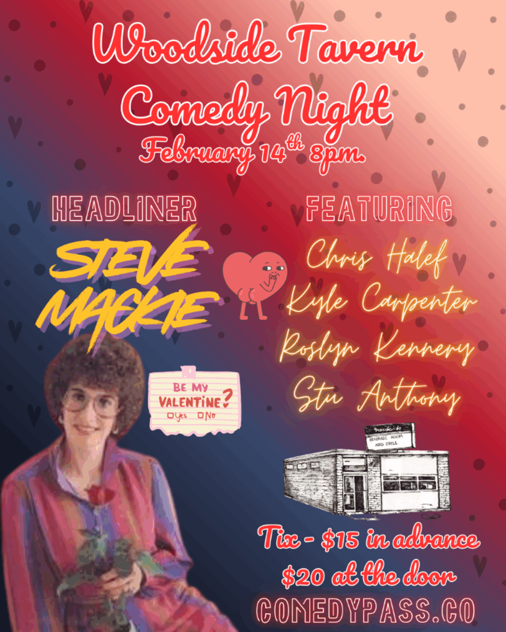 The Woodside Tavern Comedy Night! Valentine's Day Edition image