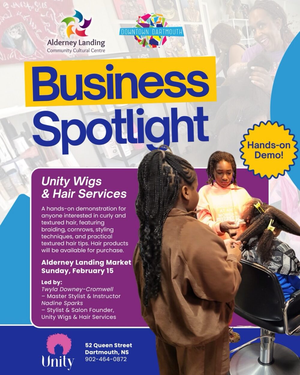 African Heritage Month at Alderney Landing Market with Unity Wigs and Hair Services image