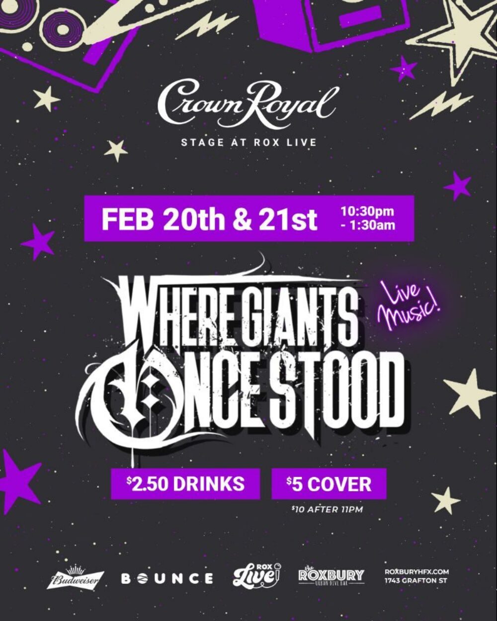 Where Giants Once Stood takes over the Crown Royal Stage at Rox Live image