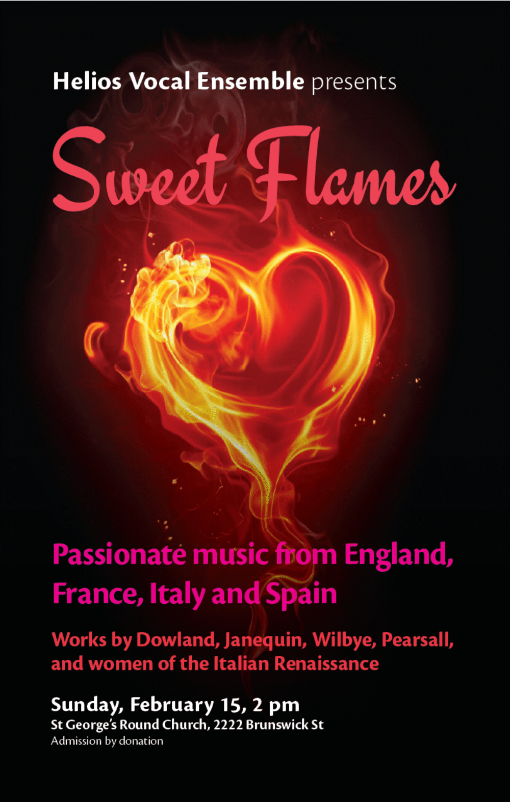 Helios Vocal Ensemble presents “Sweet Flames” image