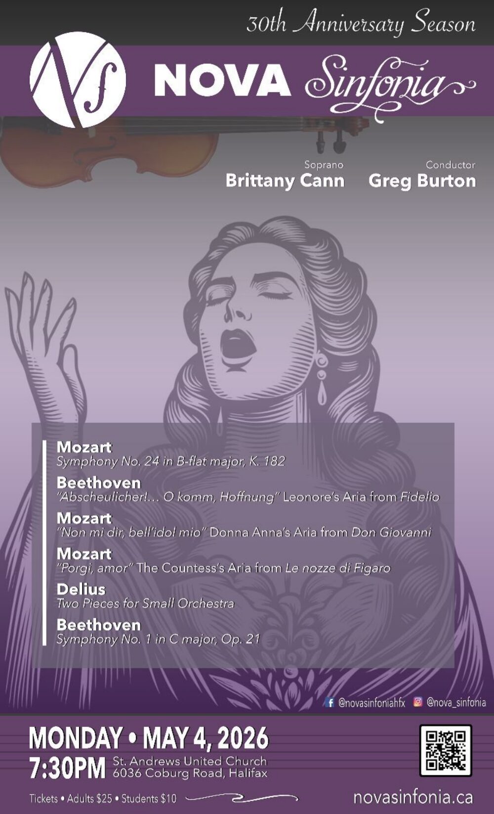 Nova Sinfonia Orchestra and Britanny Cann perform the classics image