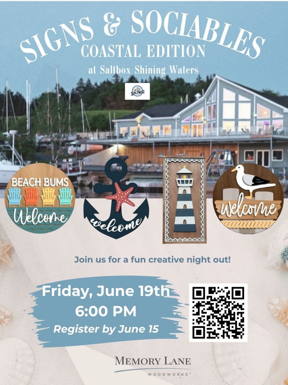 Signs & Sociables Coastal Edition at Saltbox Shining Waters image