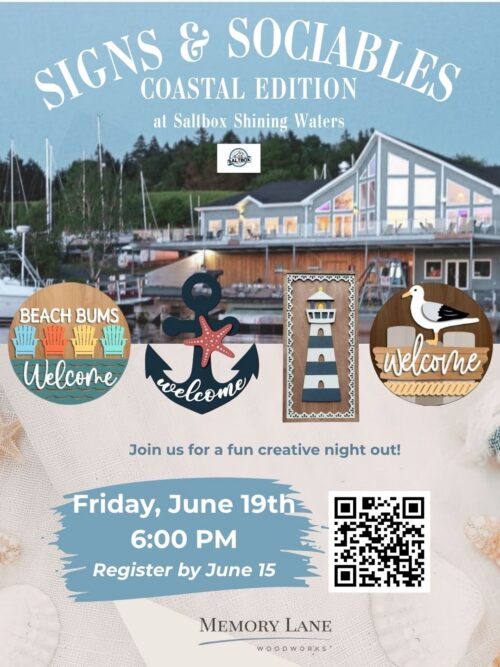 Signs & Sociables Coastal Edition at Saltbox Shining Waters image