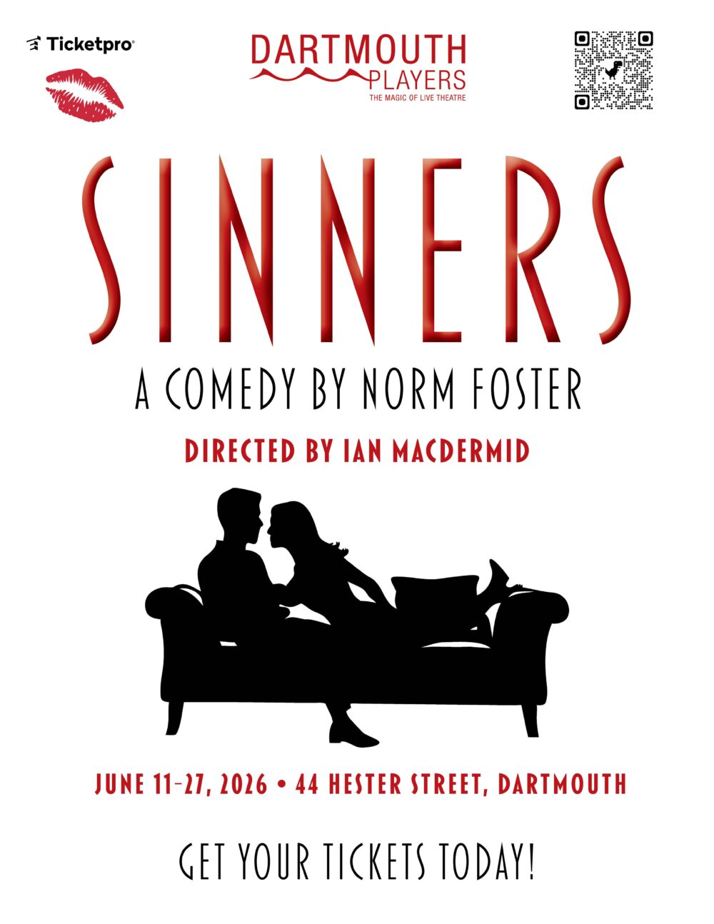 Dartmouth Players Presents Sinners by Norm Forster image