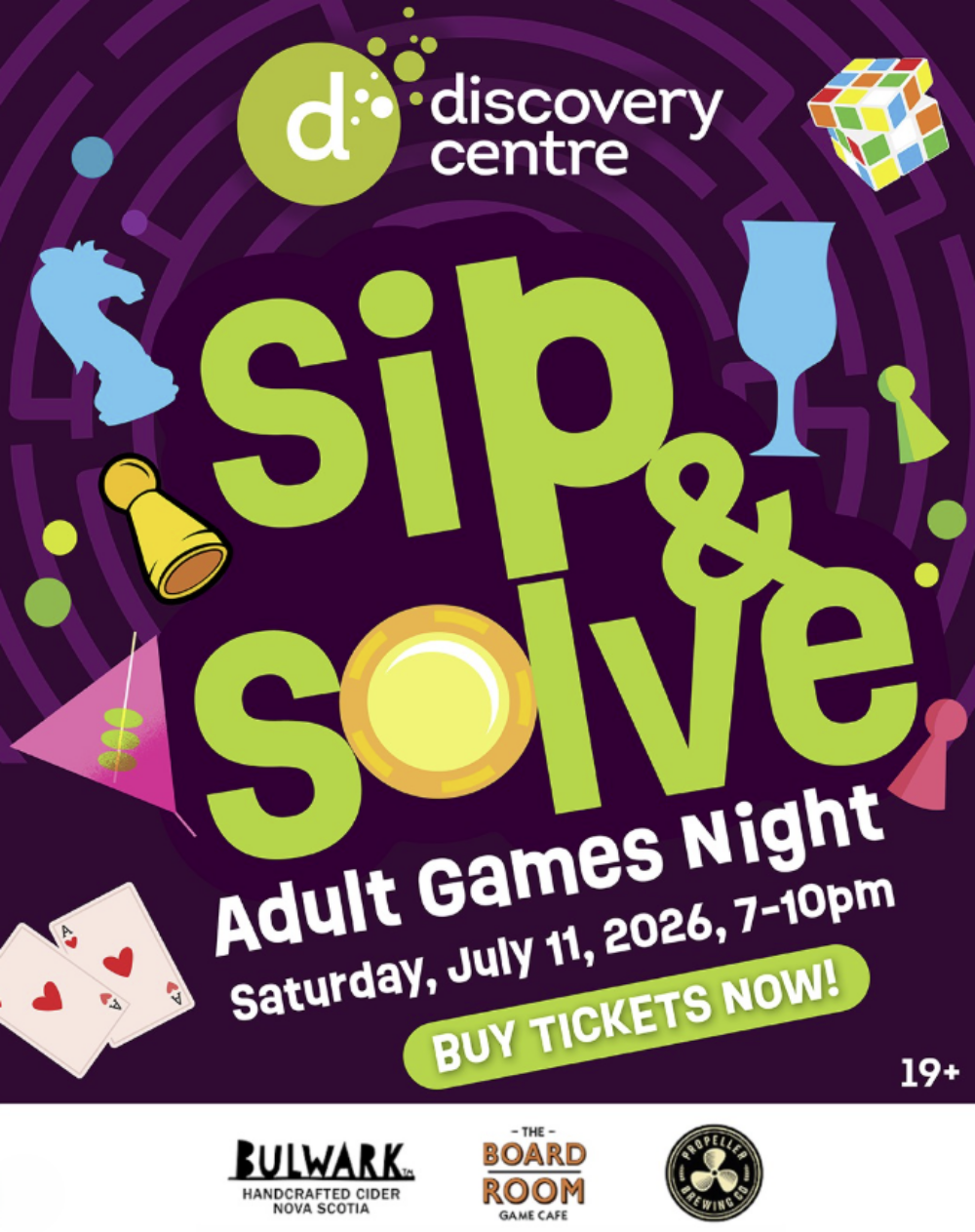 Sip & Solve - Adults-Only Games Night at Discovery Centre image