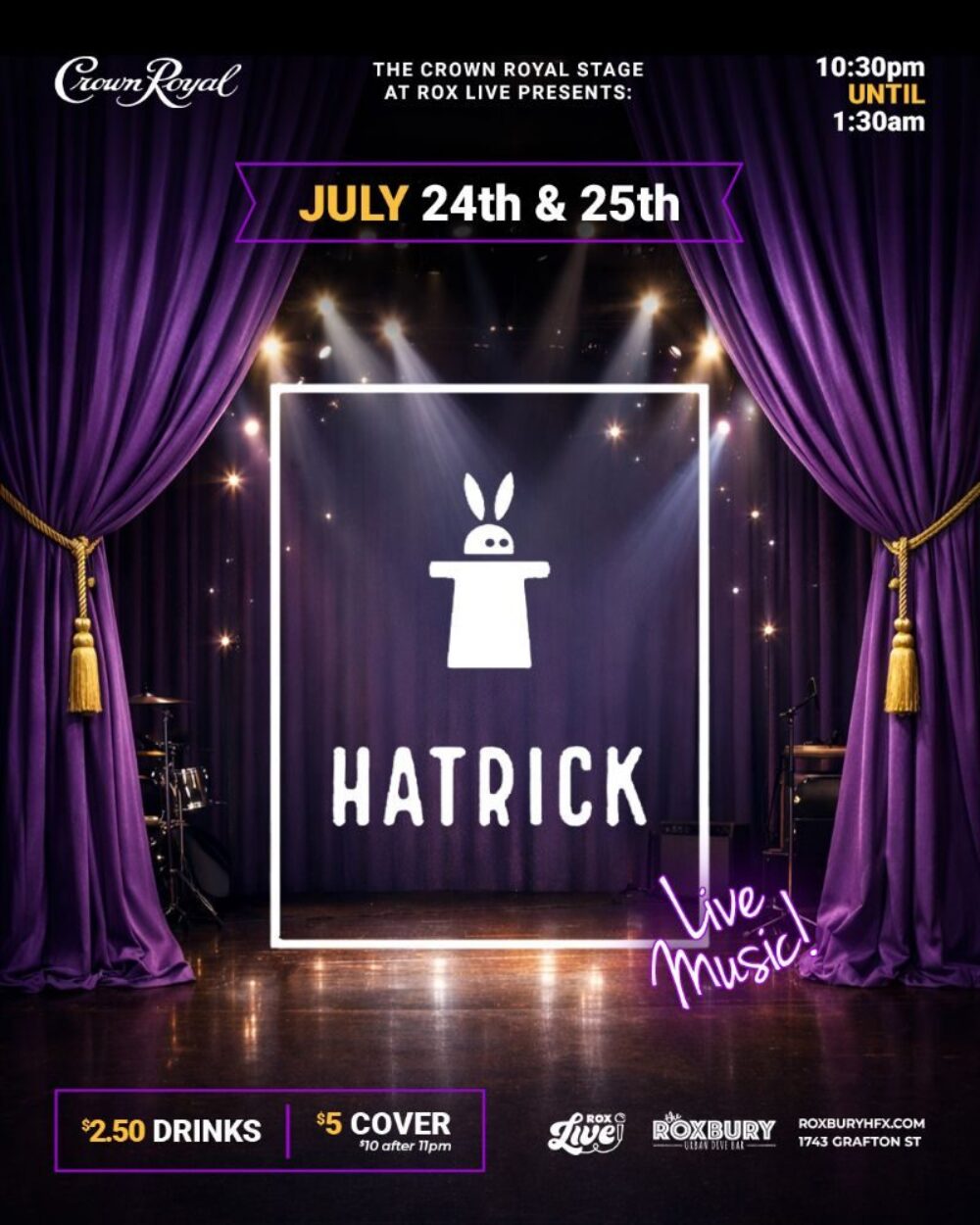 HATRICK LIVE AT ROX LIVE — JULY 24TH & 25TH! image