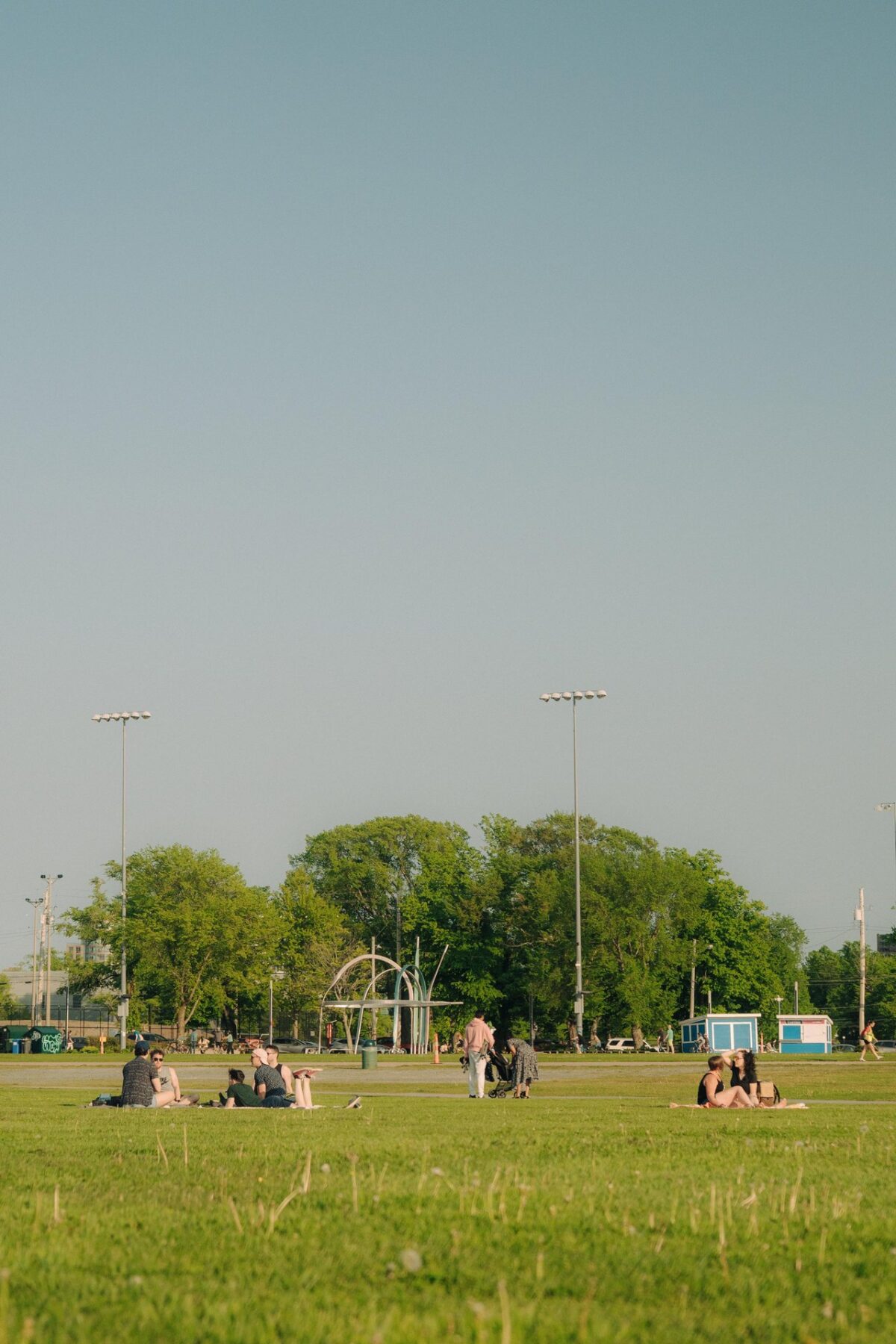 People sitting on the grass of the Halifax Common