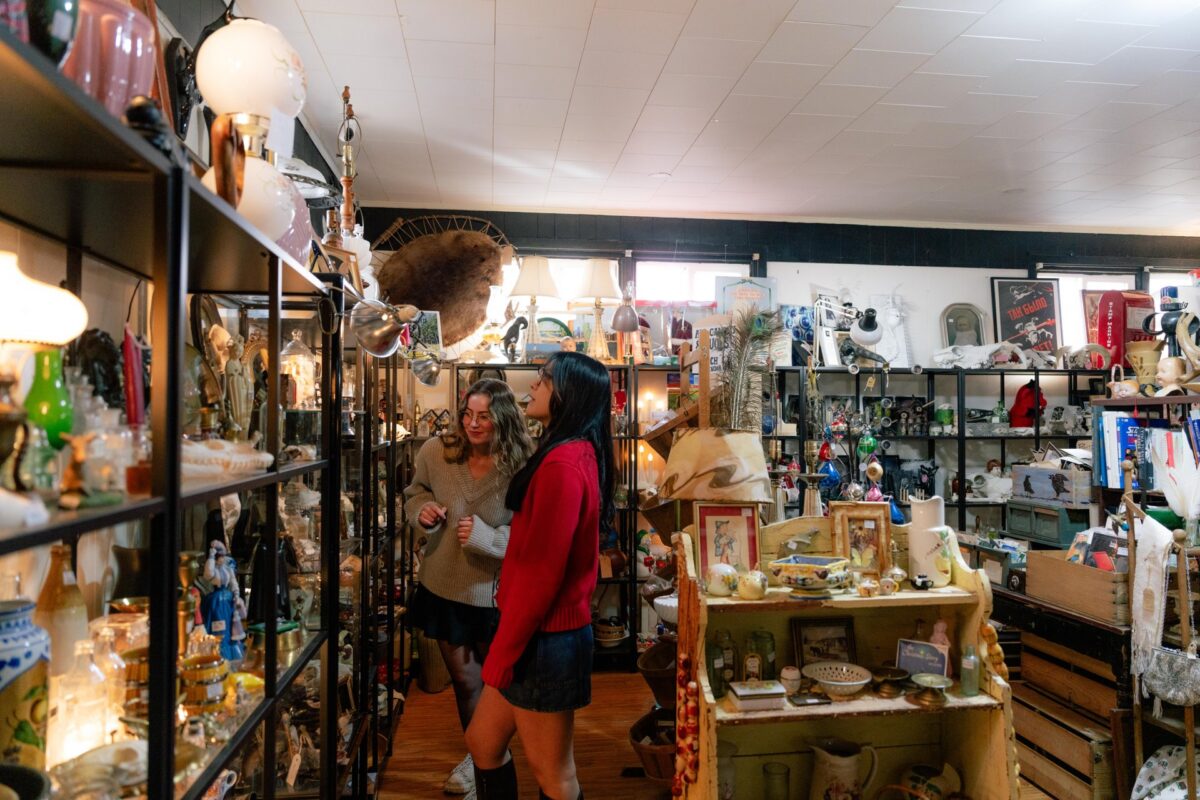Interior of Halifax Vintage Co-op in North End Halifax featuring vintage clothing, antiques, and local collectibles.