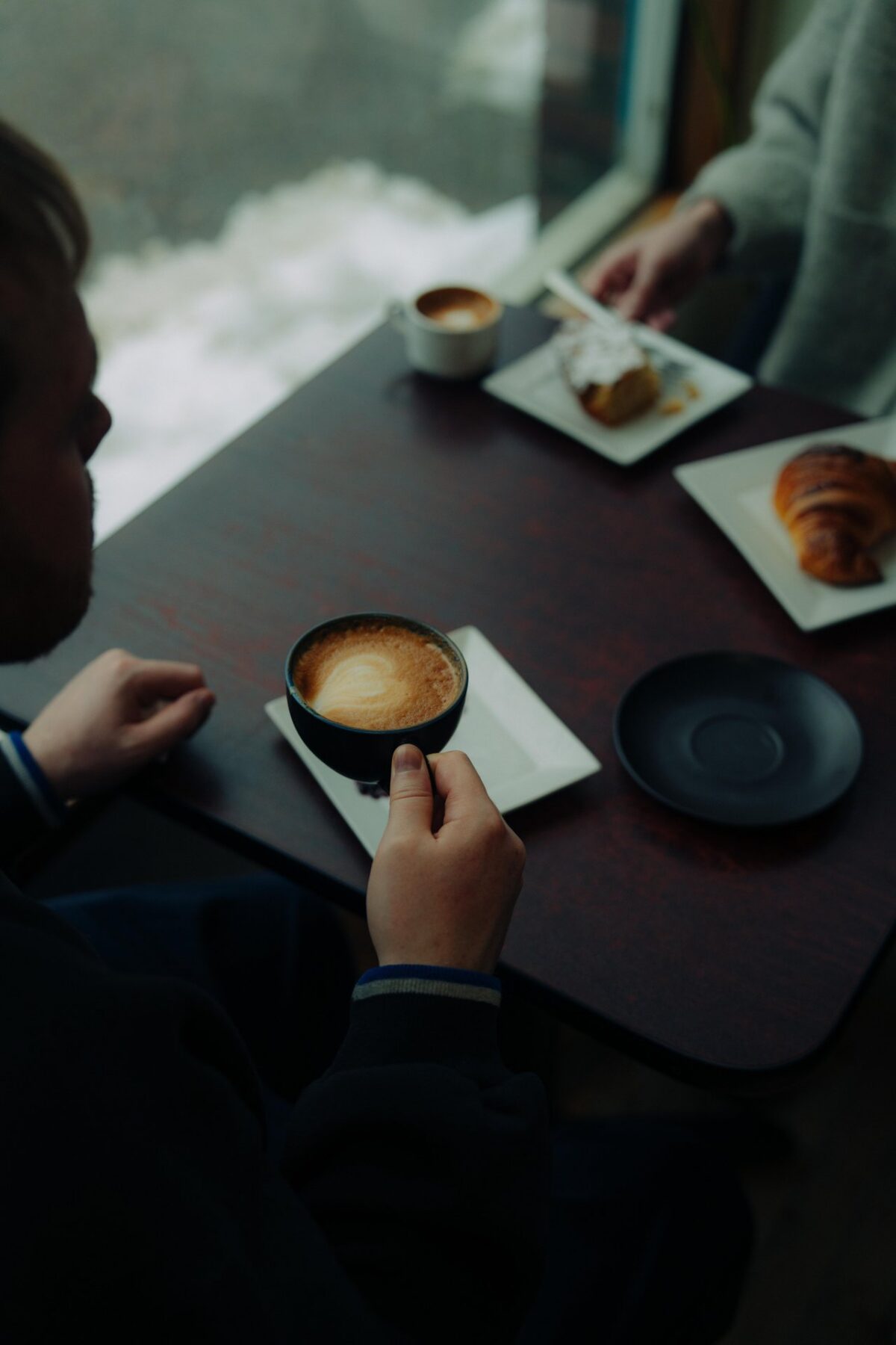 Coffee and fresh pastries at LF Bakery in North End Halifax.