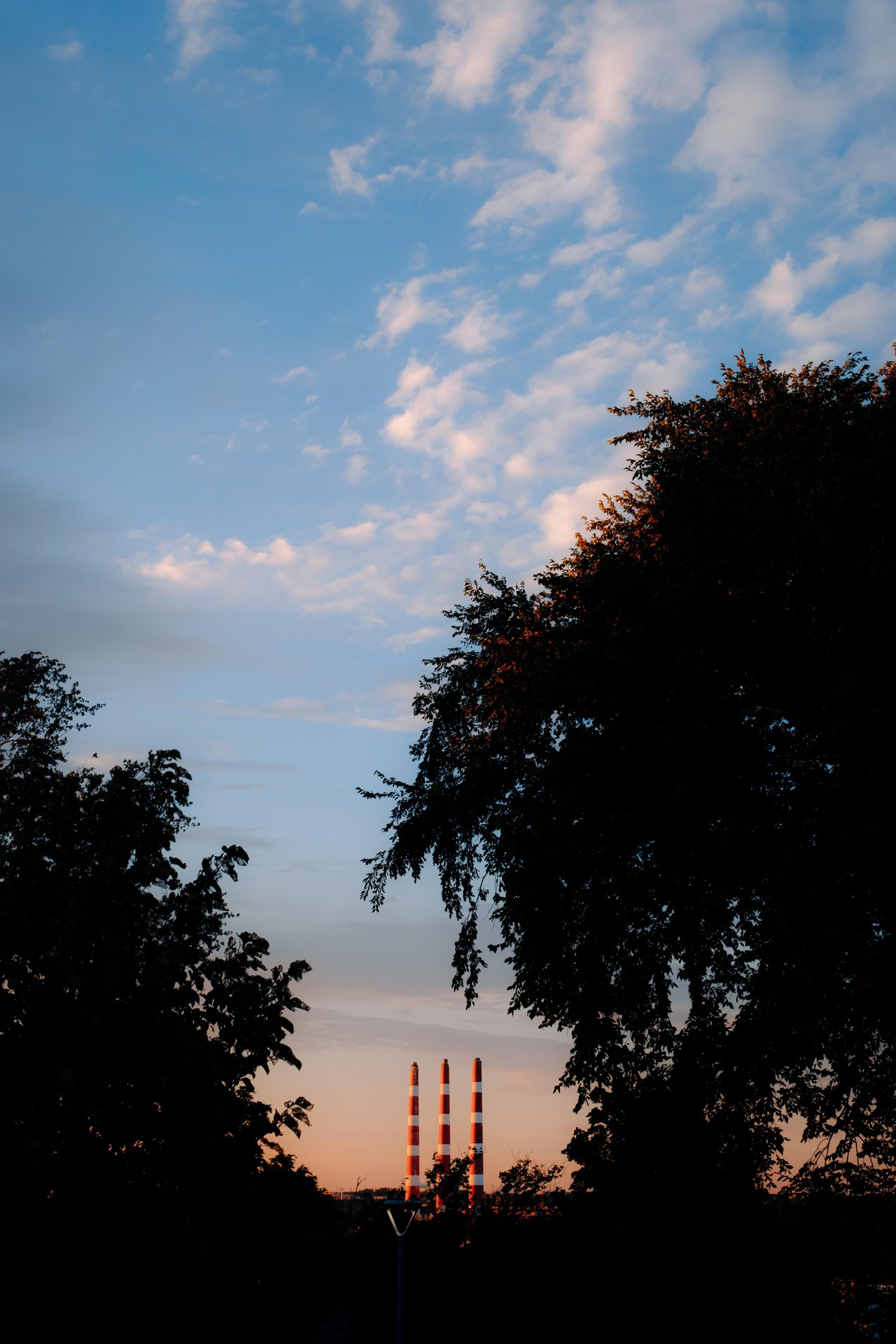 View from Fort Needham Memorial Park in North End Halifax at sunset.