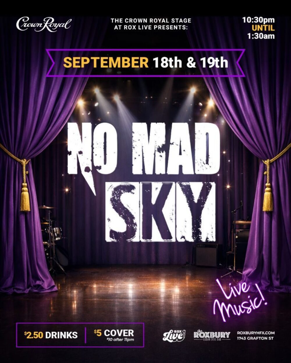 No Mad Sky is taking over the Crown Royal Stage at Rox Live image
