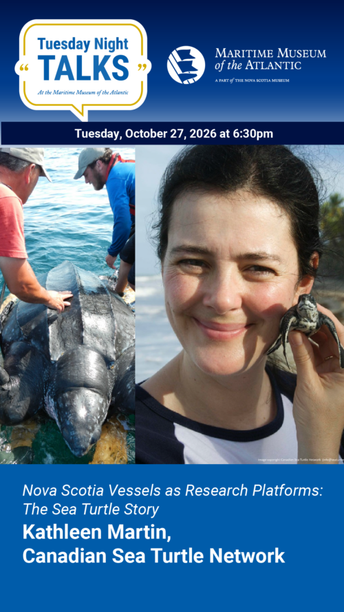 Tuesday Night Talks: Nova Scotia Vessels as Research Platforms: The Sea Turtle Story image
